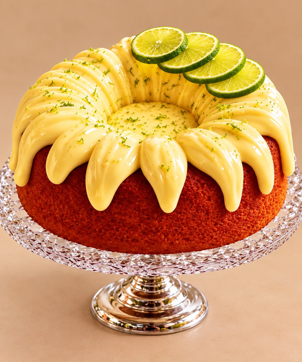 Limão com cobertura de mousse de limão