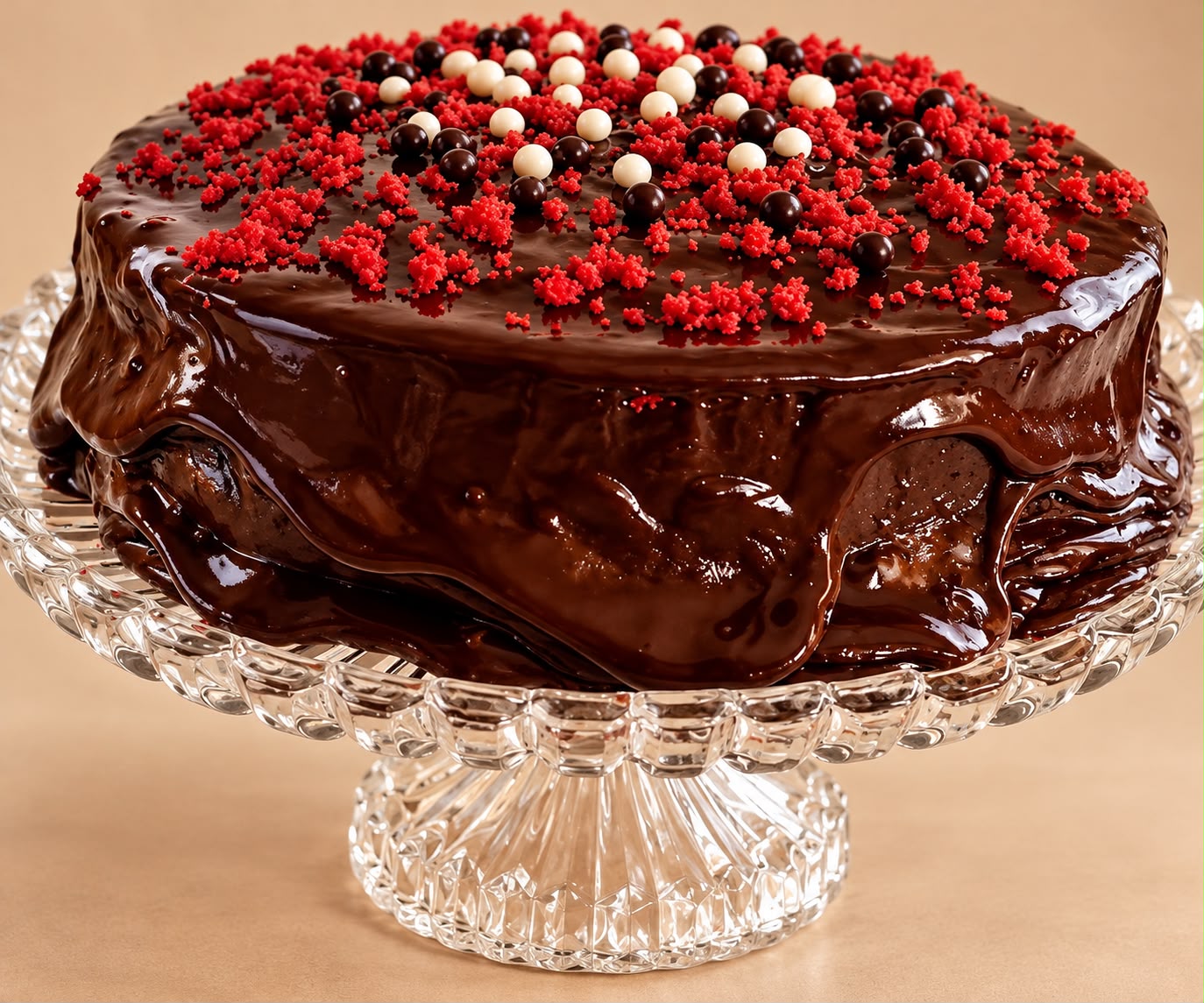 Red Velvet com cobertura de chocolate